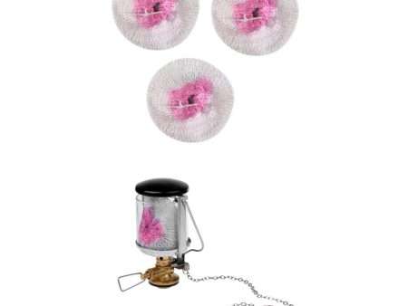 Portable Outdoor Camping Gas Propane Lantern Lamp Tent Hanging Glass Light Torch + 3Pcs Universal Replacement Mantles For Discount